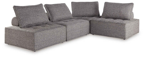 Bree Zee Brown 4-Piece Outdoor Sectional with End Table by Ashley at Eve Furniture
