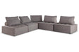 Bree Zee Brown 5-Piece Outdoor Modular Seating by Ashley at Eve Furniture