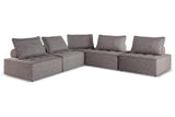 Bree Zee Brown 5-Piece Outdoor Modular Seating by Ashley at Eve Furniture