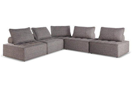 Bree Zee Brown 5-Piece Outdoor Modular Seating by Ashley at Eve Furniture