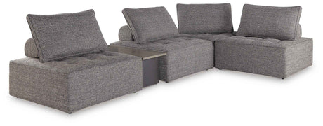 Bree Zee Brown 5-Piece Outdoor Sectional by Ashley at Eve Furniture