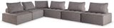 Bree Zee Brown 6-Piece Outdoor Modular Seating by Ashley at Eve Furniture