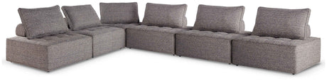 Bree Zee Brown 6-Piece Outdoor Modular Seating by Ashley at Eve Furniture