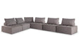Bree Zee Brown 6-Piece Outdoor Modular Seating by Ashley at Eve Furniture