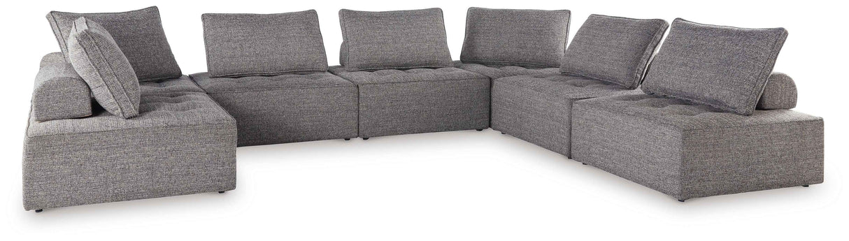 Bree Zee Brown 7-Piece Outdoor Sectional by Ashley at Eve Furniture