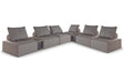 Bree Zee Brown 8-Piece Outdoor Modular Seating by Ashley at Eve Furniture