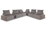 Bree Zee Brown 8-Piece Outdoor Modular Seating by Ashley at Eve Furniture