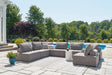 Bree Zee Brown 8-Piece Outdoor Sectional by Ashley at Eve Furniture