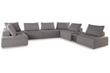 Bree Zee Brown 8-Piece Outdoor Sectional by Ashley at Eve Furniture