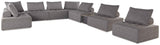 Bree Zee Brown 8-Piece Outdoor Sectional with Lounge Chair by Ashley at Eve Furniture