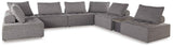 Bree Zee Brown 8-Piece Outdoor Sectional with Lounge Chair by Ashley at Eve Furniture
