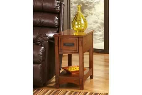 Breegin Brown Chairside End Table by Ashley at Eve Furniture
