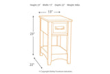 Breegin Brown Chairside End Table by Ashley at Eve Furniture