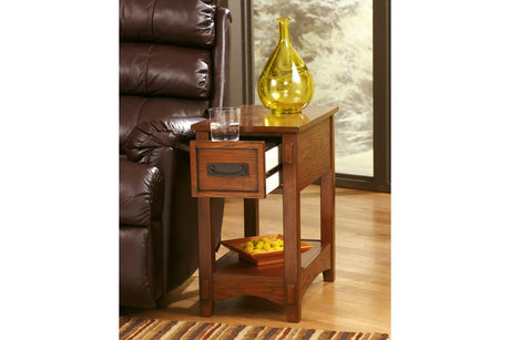 Breegin Brown Chairside End Table by Ashley at Eve Furniture