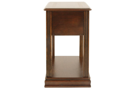 Breegin Brown Chairside End Table by Ashley at Eve Furniture