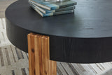 Breenmore Black/Natural Table by Ashley at Eve Furniture