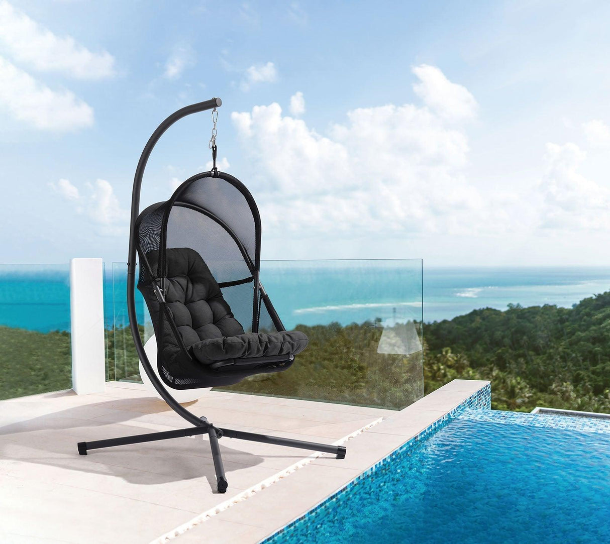 Breeze Black Swing Chair by Furniture of America at Eve Furniture