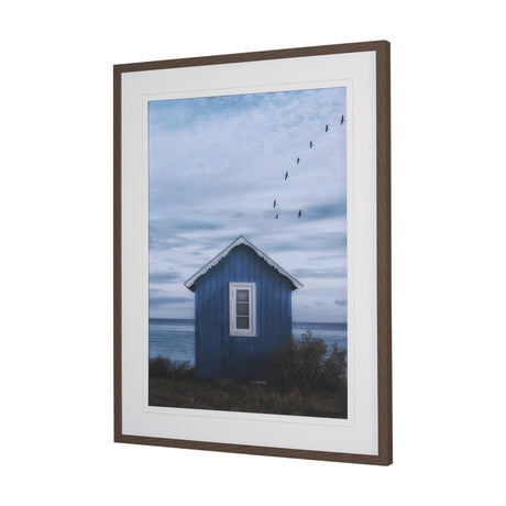 Breezy Blue Escape by Lotte Gronkjaer FramedPhoto Print Matted under Glass by Mercana at Eve Furniture
