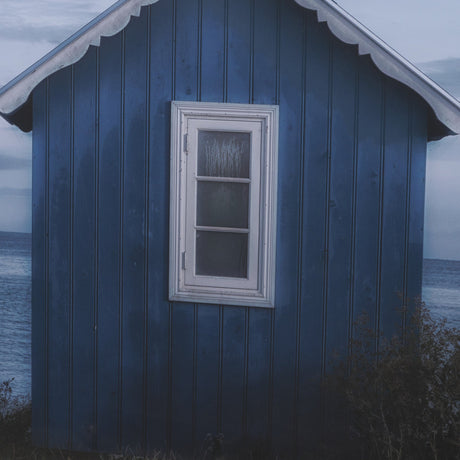 Breezy Blue Escape by Lotte Gronkjaer FramedPhoto Print Matted under Glass by Mercana at Eve Furniture