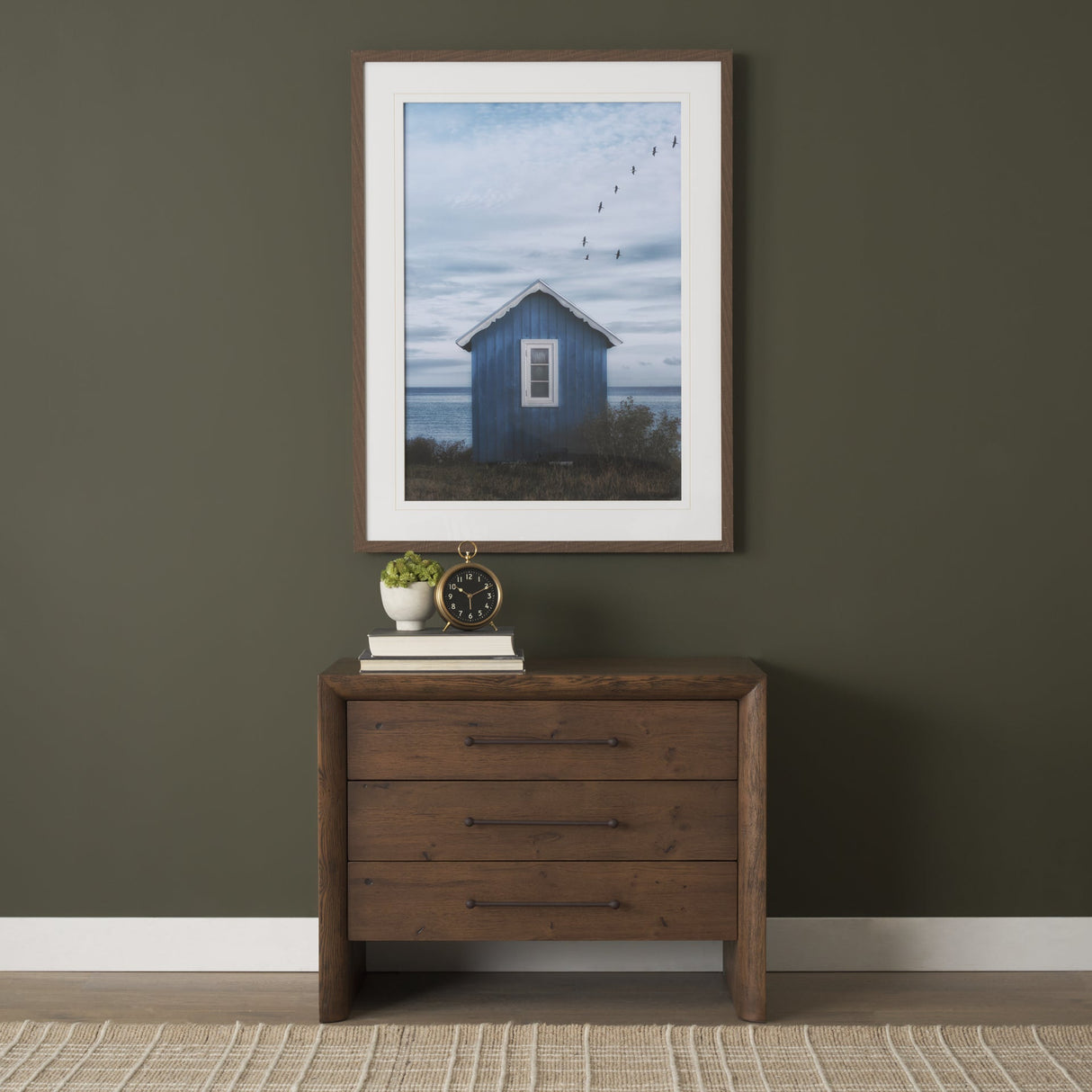 Breezy Blue Escape by Lotte Gronkjaer FramedPhoto Print Matted under Glass by Mercana at Eve Furniture