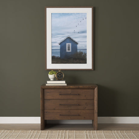 Breezy Blue Escape by Lotte Gronkjaer FramedPhoto Print Matted under Glass by Mercana at Eve Furniture