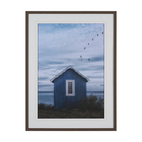 Breezy Blue Escape by Lotte Gronkjaer FramedPhoto Print Matted under Glass by Mercana at Eve Furniture