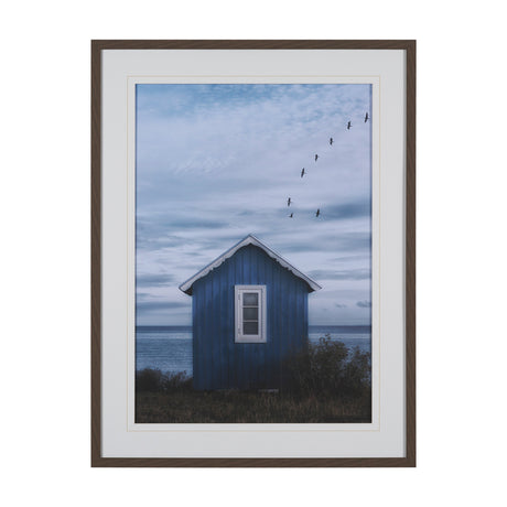 Breezy Blue Escape by Lotte Gronkjaer FramedPhoto Print Matted under Glass by Mercana at Eve Furniture