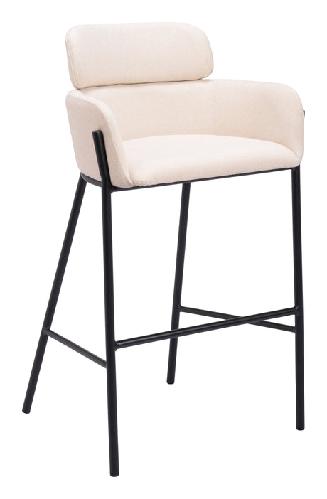 Bremor Beige Barstool by Zuomod at Eve Furniture