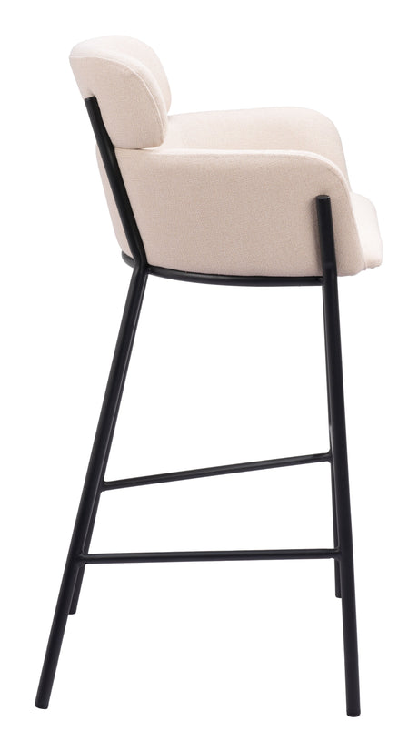 Bremor Beige Barstool by Zuomod at Eve Furniture