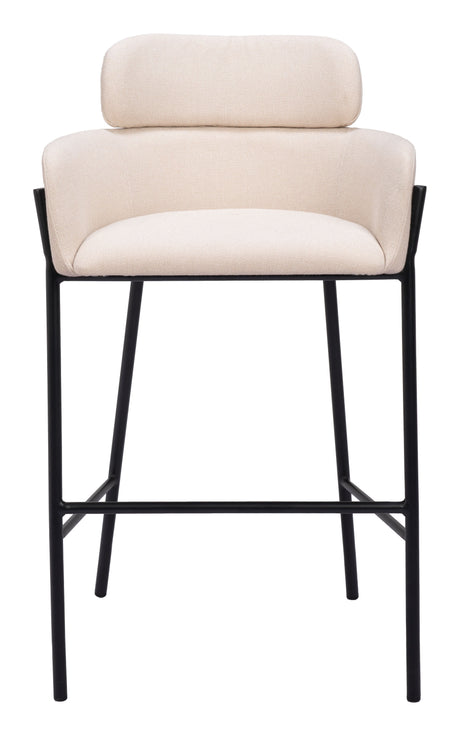 Bremor Beige Barstool by Zuomod at Eve Furniture