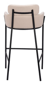 Bremor Beige Barstool by Zuomod at Eve Furniture