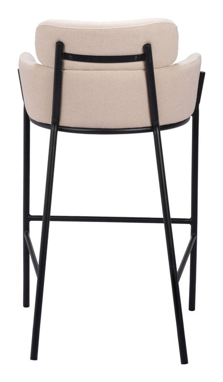 Bremor Beige Barstool by Zuomod at Eve Furniture