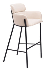 Bremor Beige Barstool by Zuomod at Eve Furniture
