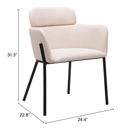 Bremor Beige Dining Chair (Set of 2) by Zuomod at Eve Furniture