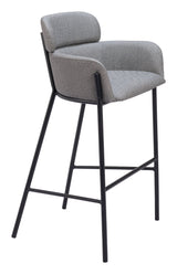 Bremor Slate Gray Barstool by Zuomod at Eve Furniture