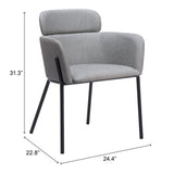 Bremor Slate Gray Dining Chair (Set of 2) by Zuomod at Eve Furniture
