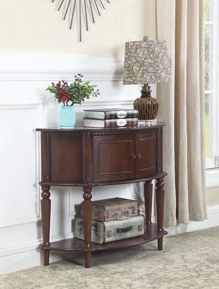 Brenda Brown Console Table with Curved Front