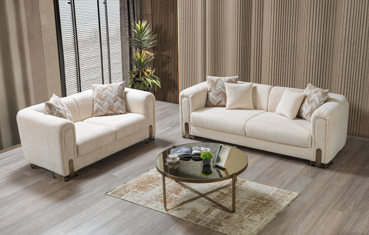 Brenda Ivory Boucle Sofa & Loveseat