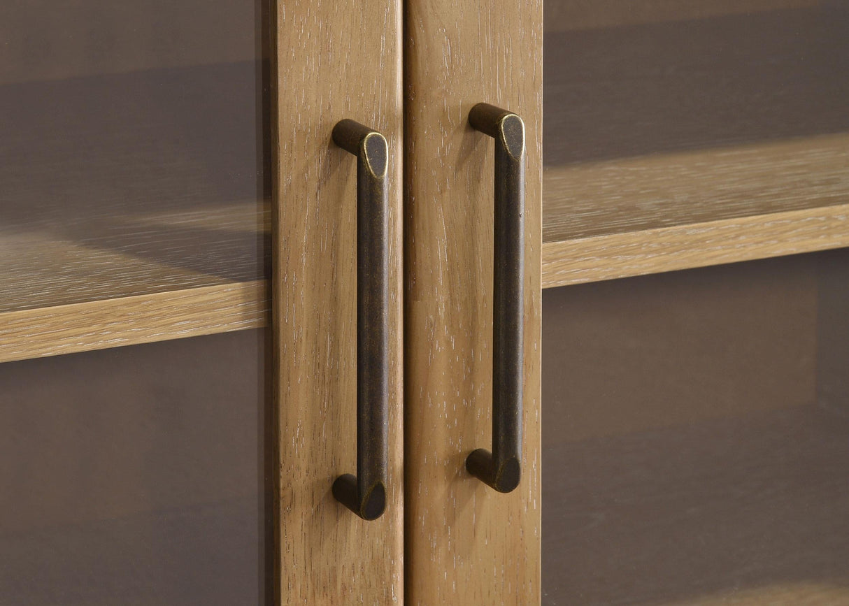 Brenham Light Oak 79-inch 4-Door TV Stand Media Console by Coaster at Eve Furniture