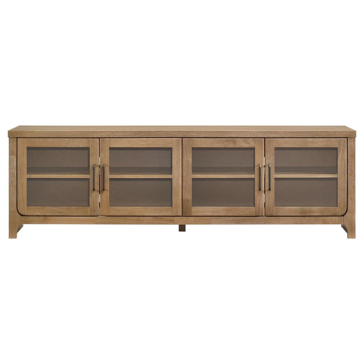 Brenham Light Oak 79-inch 4-Door TV Stand Media Console by Coaster at Eve Furniture