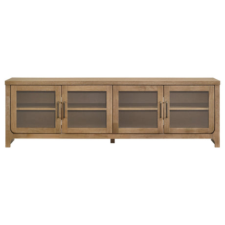 Brenham Light Oak 79-inch 4-Door TV Stand Media Console by Coaster at Eve Furniture