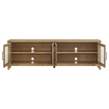 Brenham Light Oak 79-inch 4-Door TV Stand Media Console by Coaster at Eve Furniture