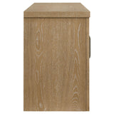 Brenham Light Oak 79-inch 4-Door TV Stand Media Console by Coaster at Eve Furniture