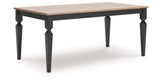Brenkerton Grayish Brown/Black Dining Table by ASHLEY FURNITURE at Eve Furniture