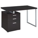 Brennan Cappuccino 3-Drawer Office Desk