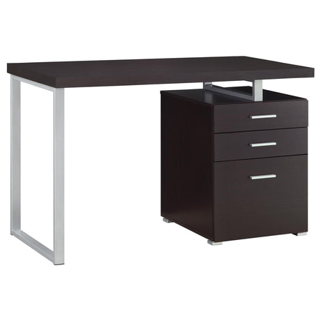 Brennan Cappuccino 3-Drawer Office Desk