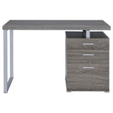 Brennan Weathered Gray 3-Drawer Office Desk