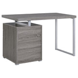 Brennan Weathered Gray 3-Drawer Office Desk