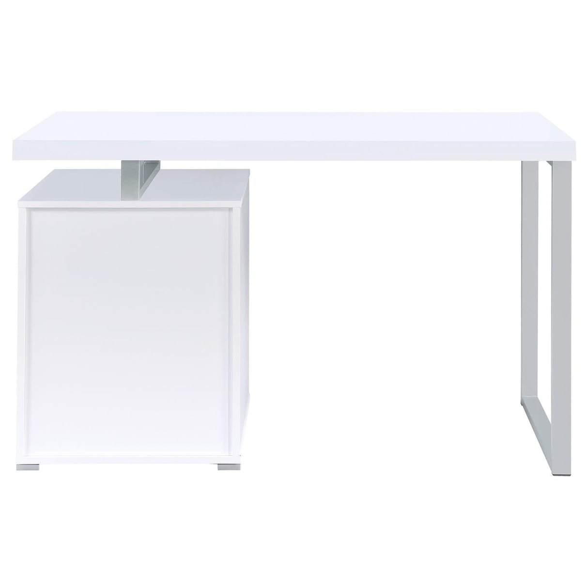 Brennan White 3-Drawer Office Desk