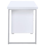 Brennan White 3-Drawer Office Desk